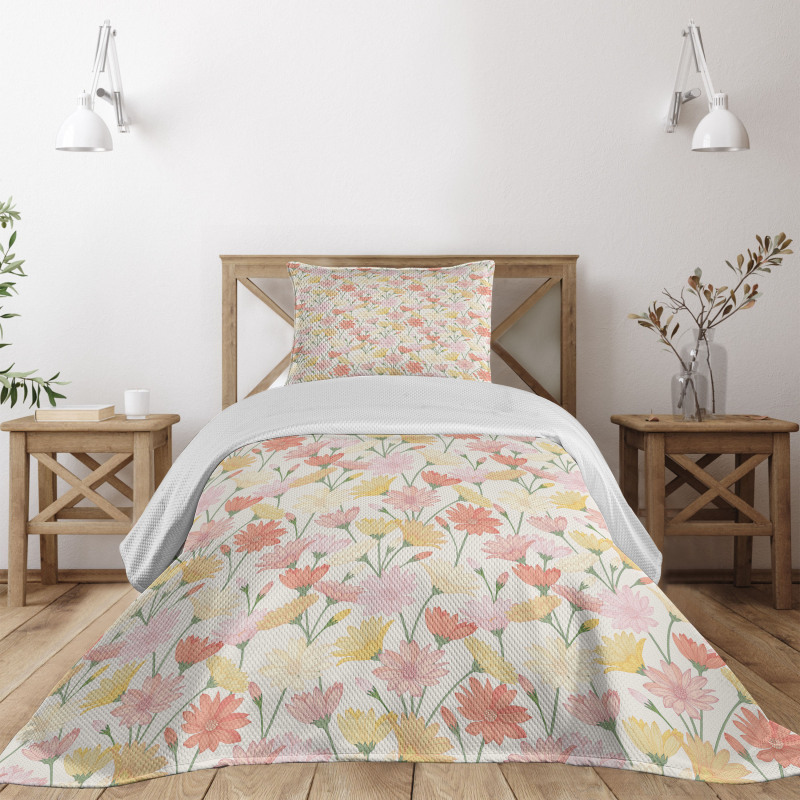 Romantic Vintage Floral Bedspread Set