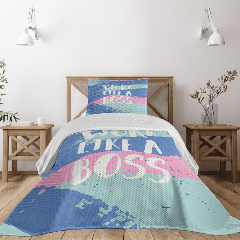 Work Like a Boss Pastel Bedspread Set