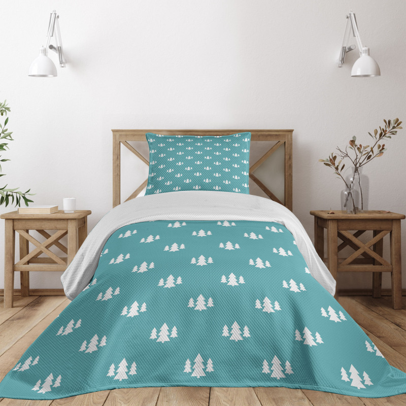 White Fir Tree Bedspread Set