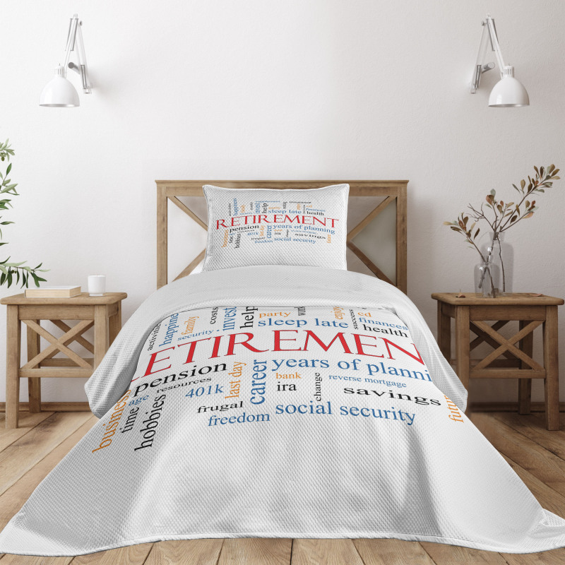 Word Cloud Concept Bedspread Set