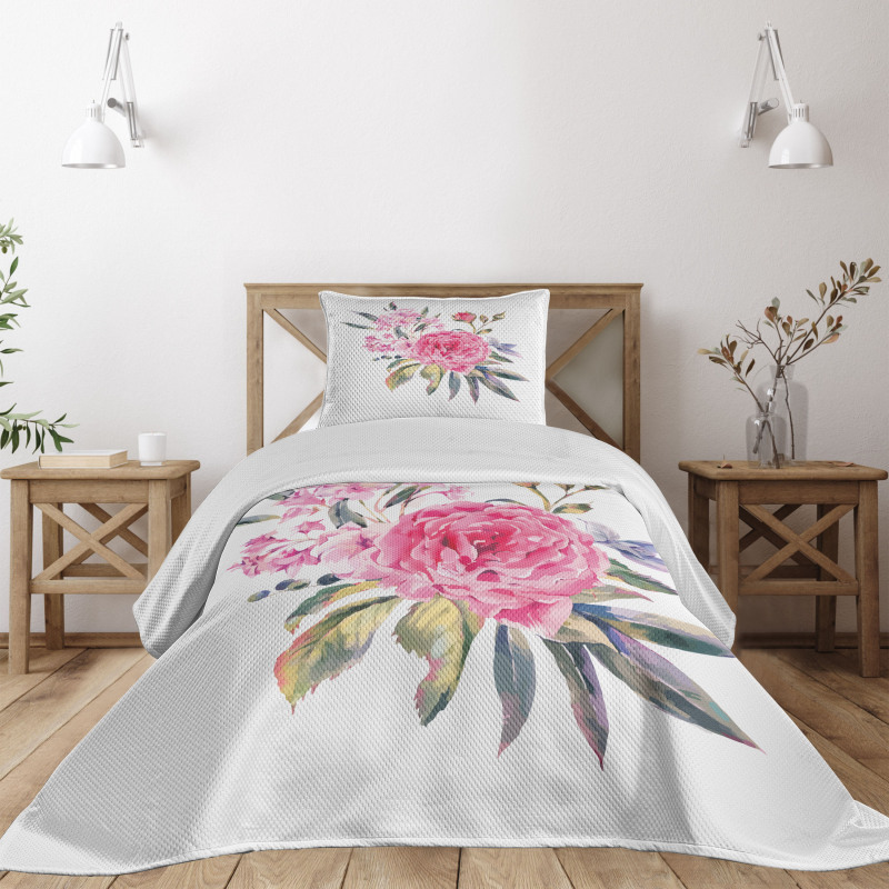 Romantic Roses Bouquet Bedspread Set