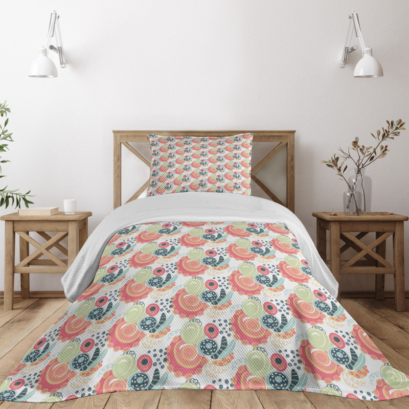 Sloppy Scribbled Dots Bedspread Set