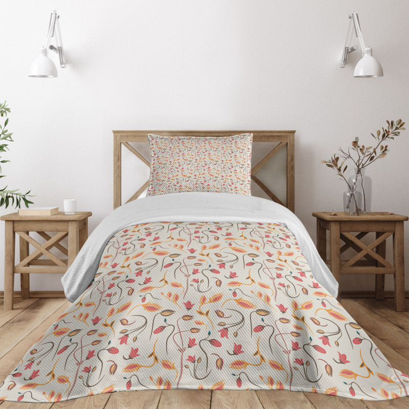 Botanical Summertime Nature Bedspread Set