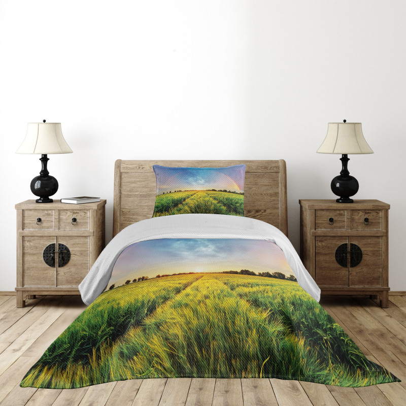 Wheat Field Nature Bedspread Set