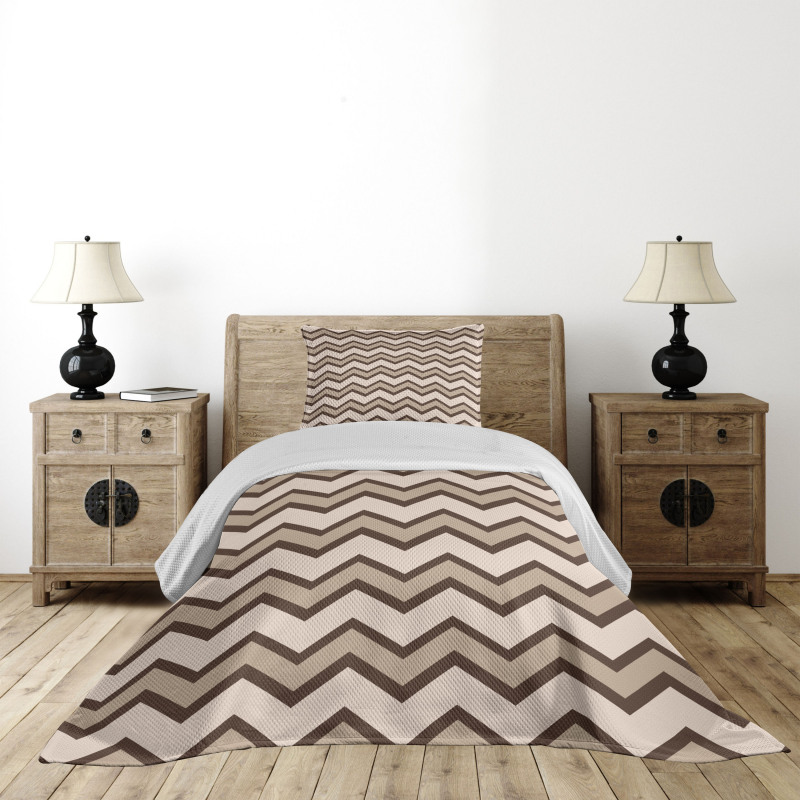 Classic Chevron Zigzags Bedspread Set