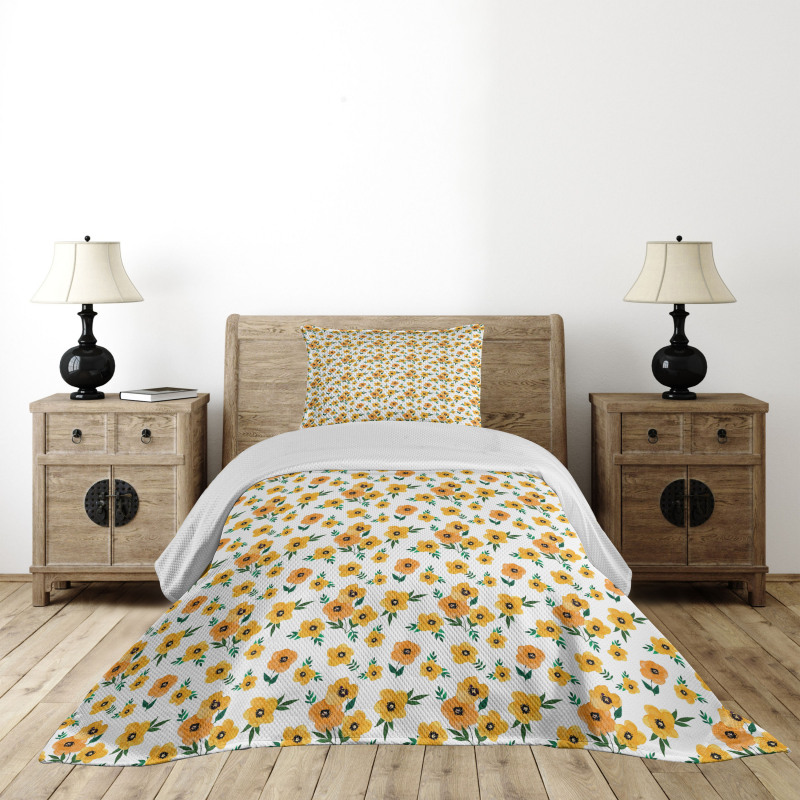 Floral Romantic Print Bedspread Set