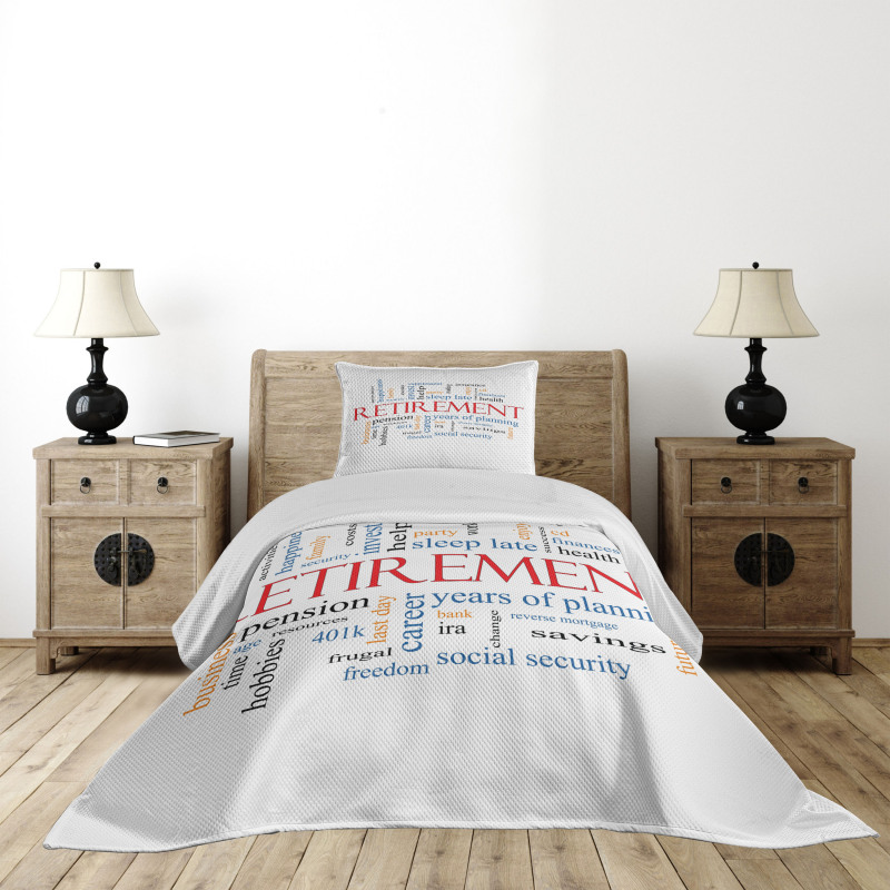 Word Cloud Concept Bedspread Set