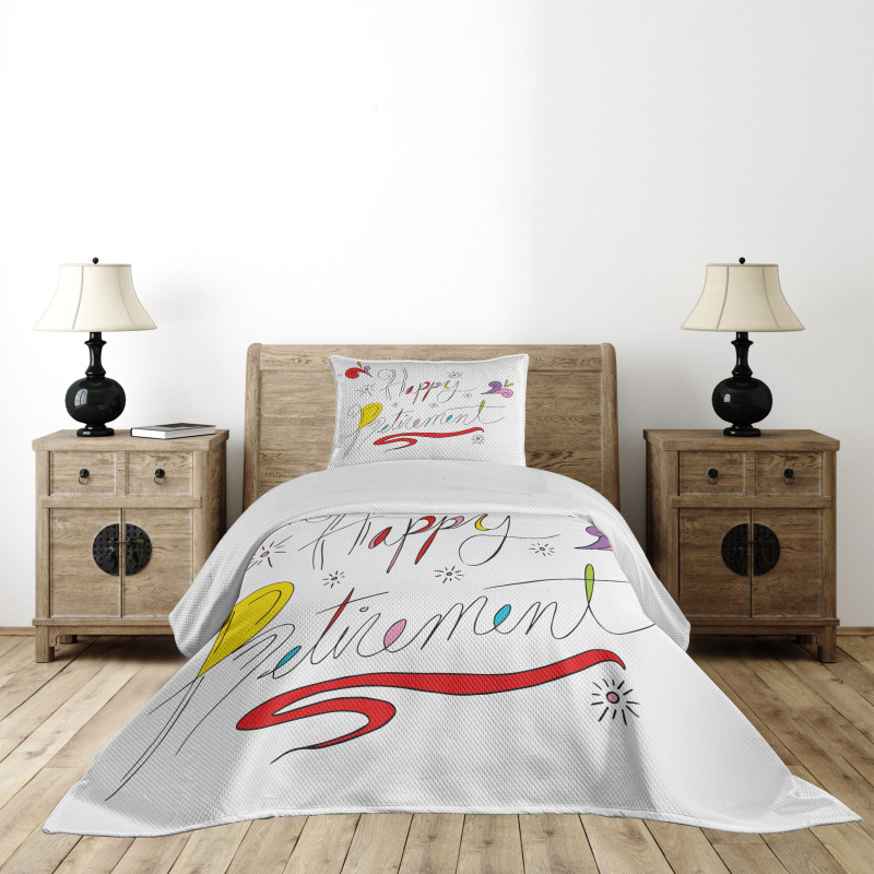 Floral Motifs Doodle Bedspread Set