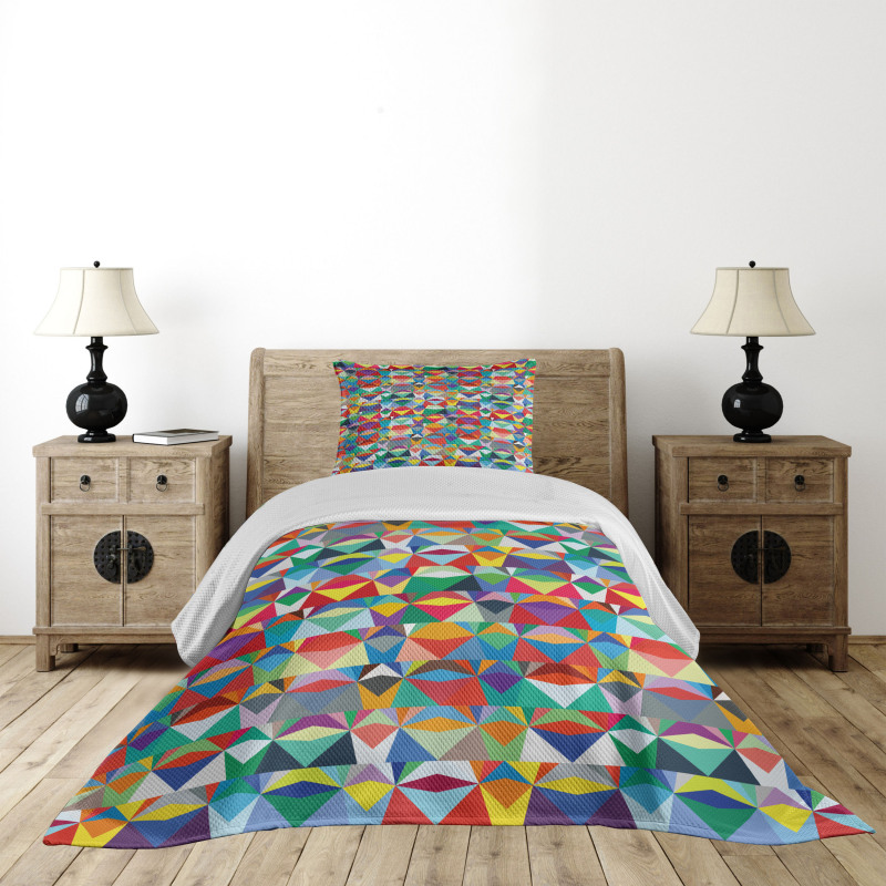 Chevron Triangles Bedspread Set