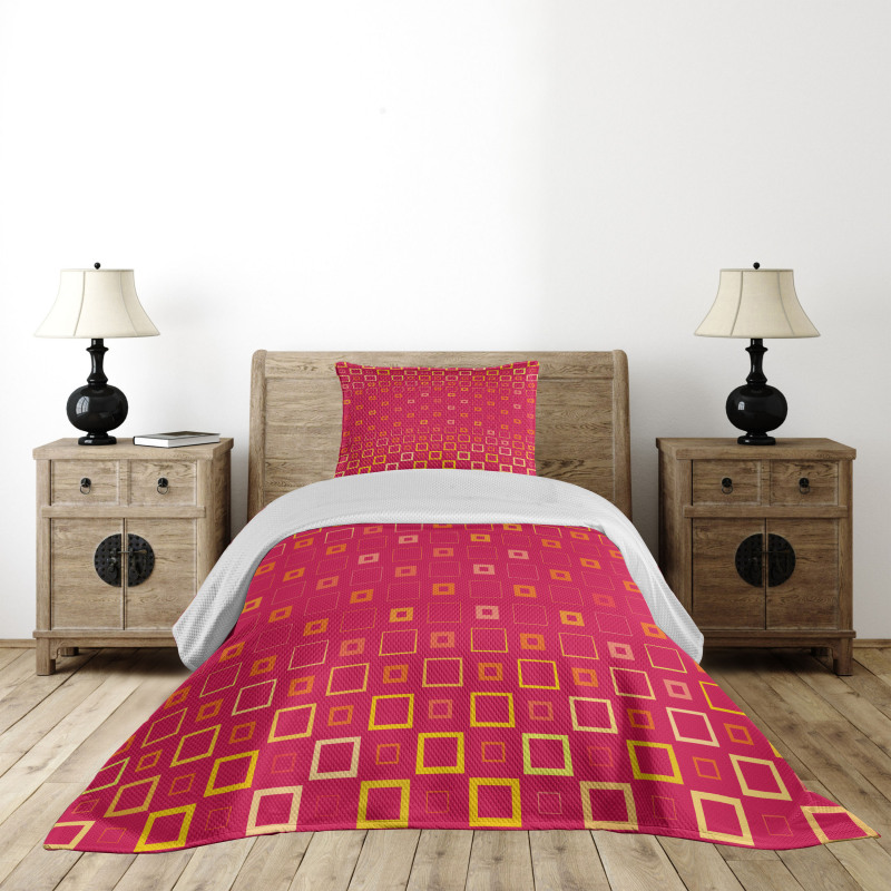 Thin Bold Squares Bedspread Set