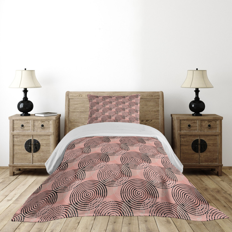 Hypnotic Vortex Brush Bedspread Set