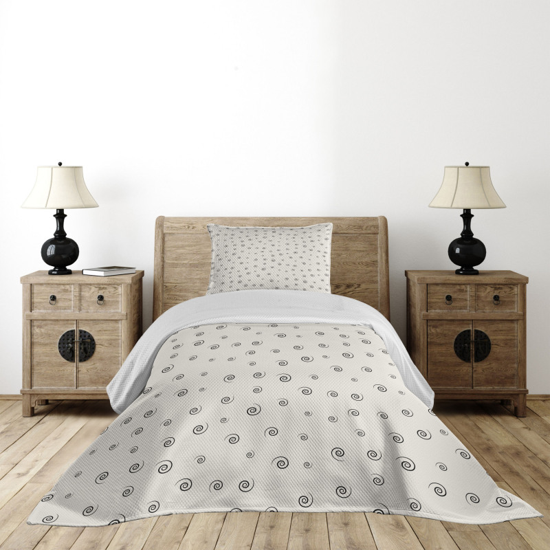 Simple Spiral Circles Bedspread Set