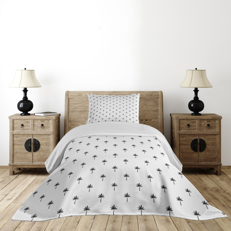Minimalist Leafage Design Bedspread Set