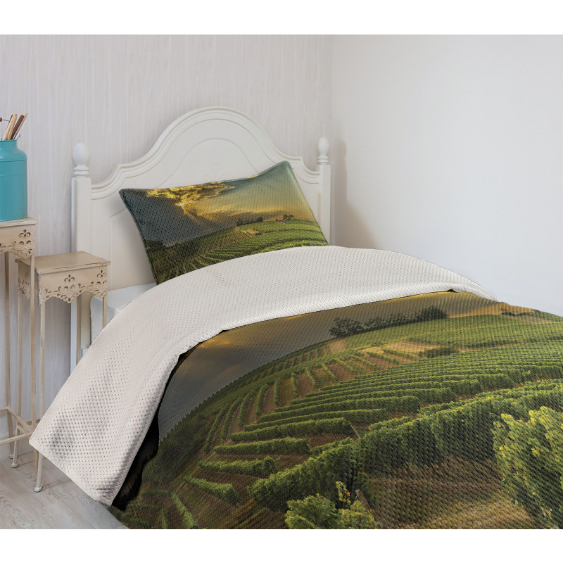 France Sunset Vineyard Bedspread Set