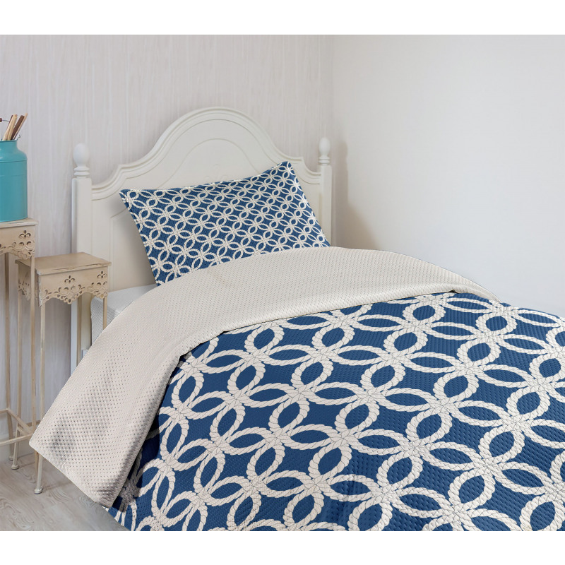 Marine Life Woven Ropes Bedspread Set