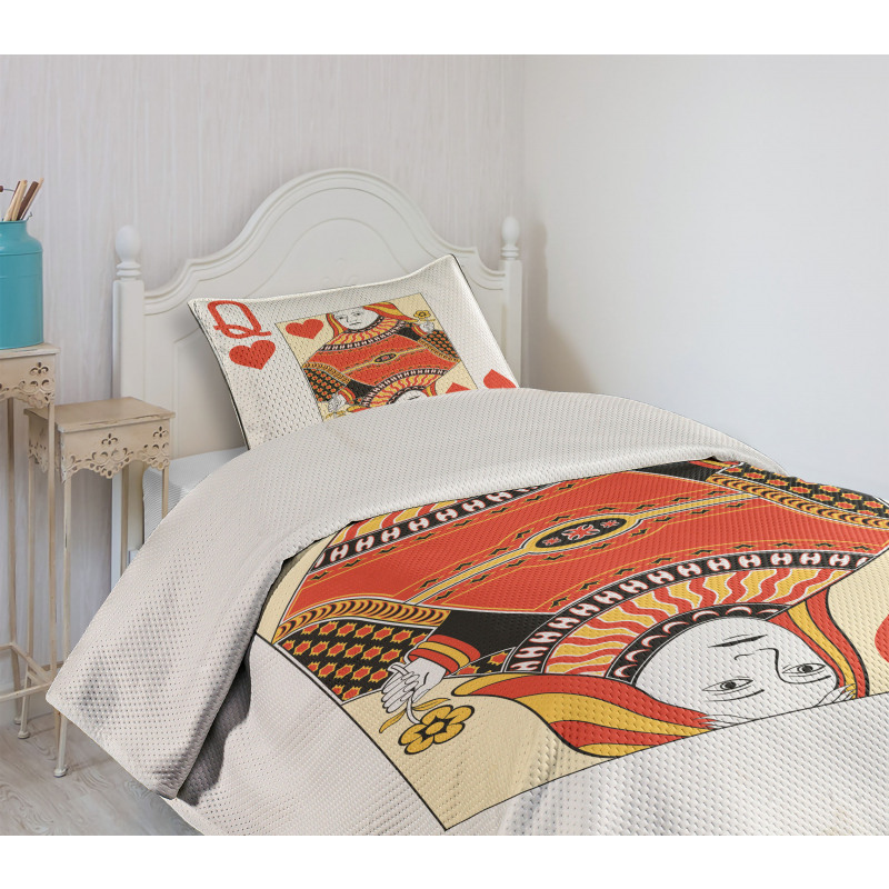 Playing Poker Card Deck Bedspread Set