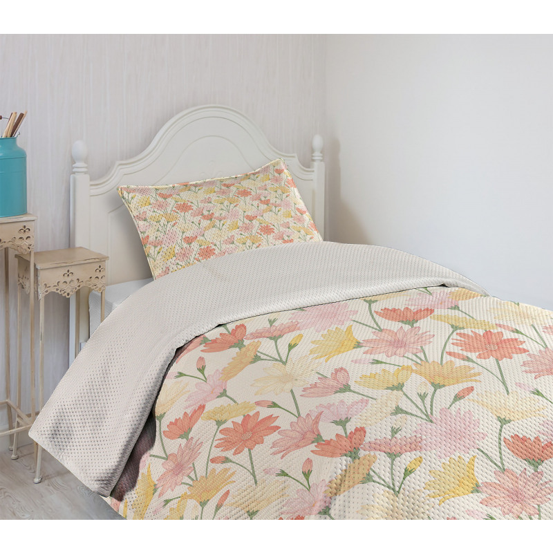 Romantic Vintage Floral Bedspread Set