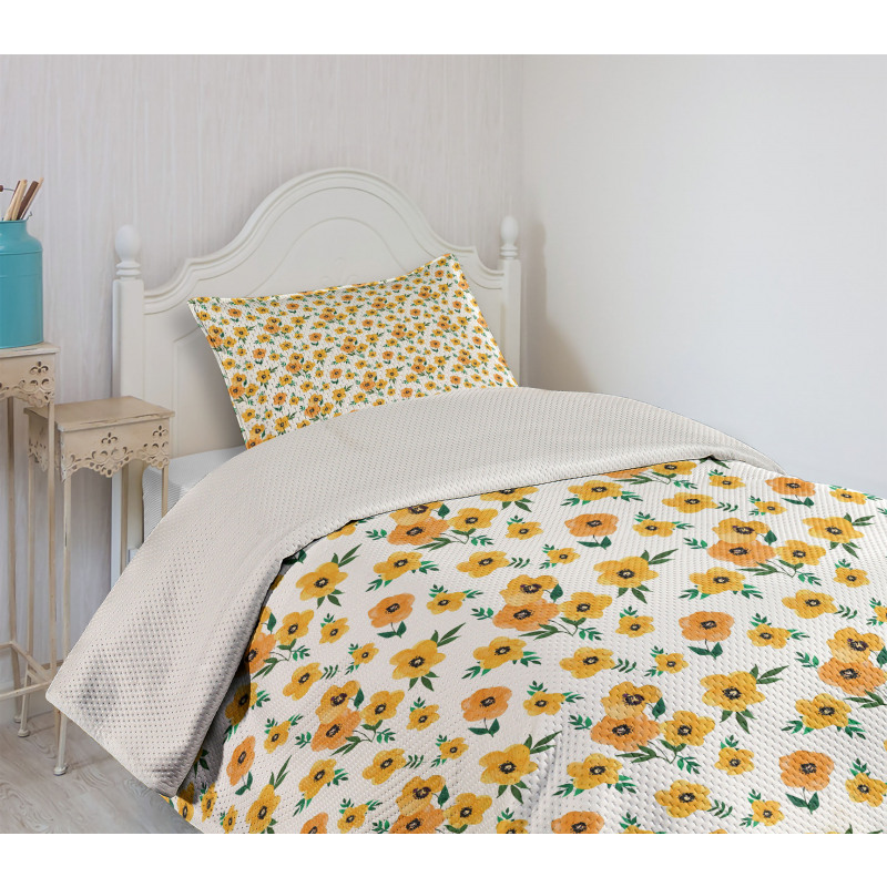 Floral Romantic Print Bedspread Set