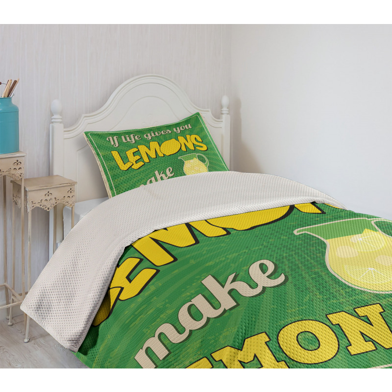 If Life Gives You Lemon Bedspread Set