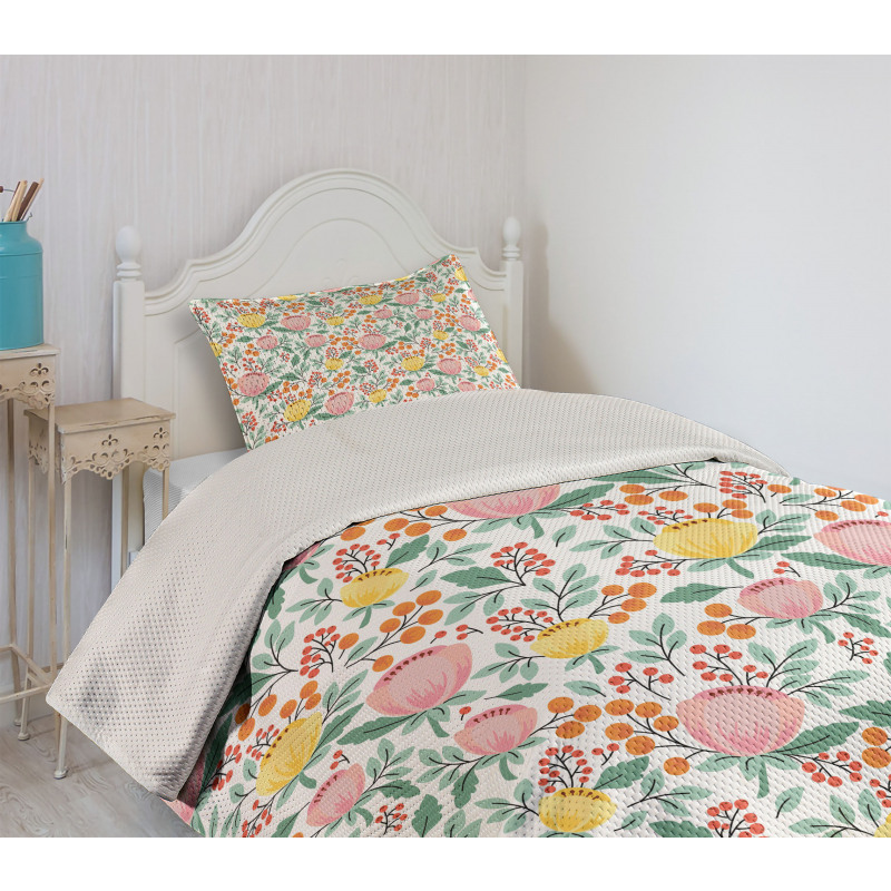 Rowan Berry Poppy Spring Bedspread Set