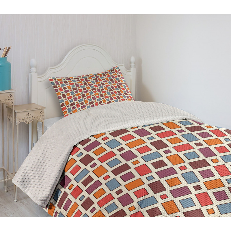 Squares Rectangles Bedspread Set