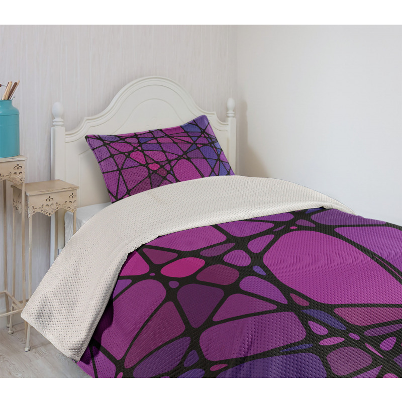 Amorphous Shapes Tile Bedspread Set