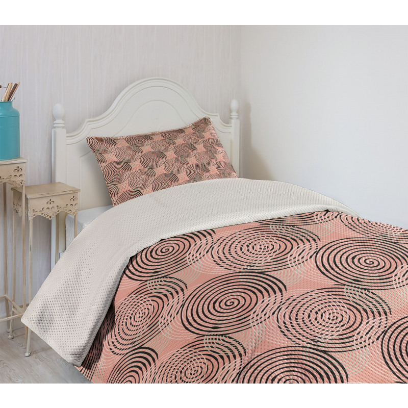 Hypnotic Vortex Brush Bedspread Set