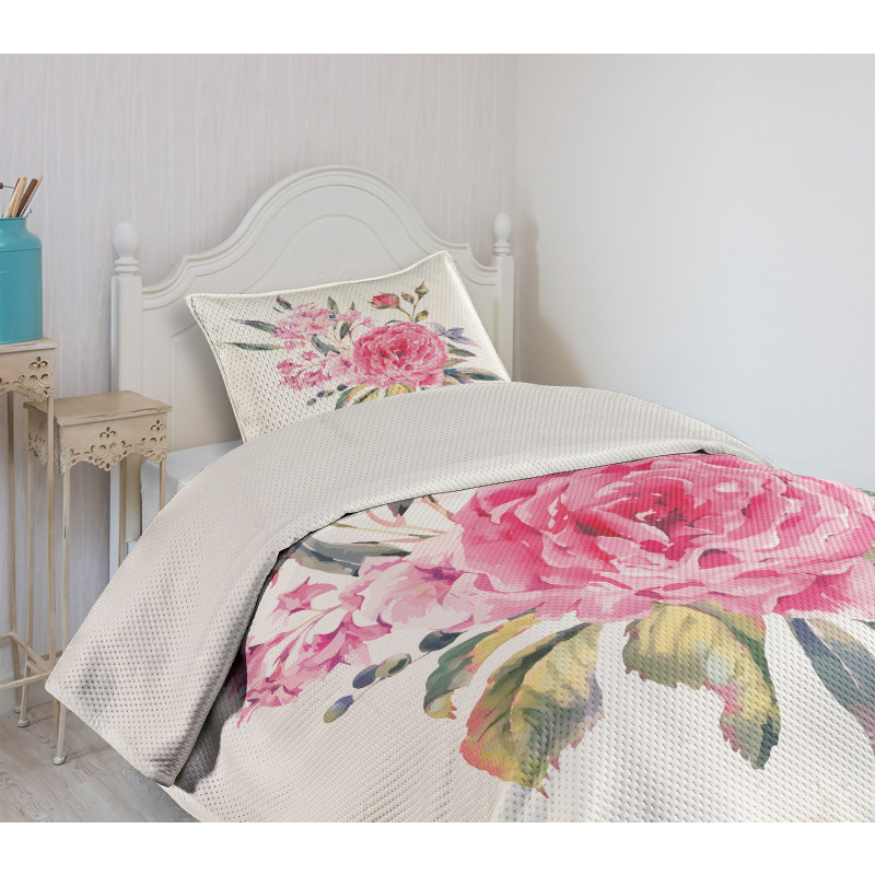 Romantic Roses Bouquet Bedspread Set