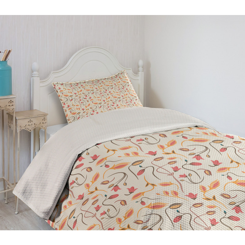 Botanical Summertime Nature Bedspread Set