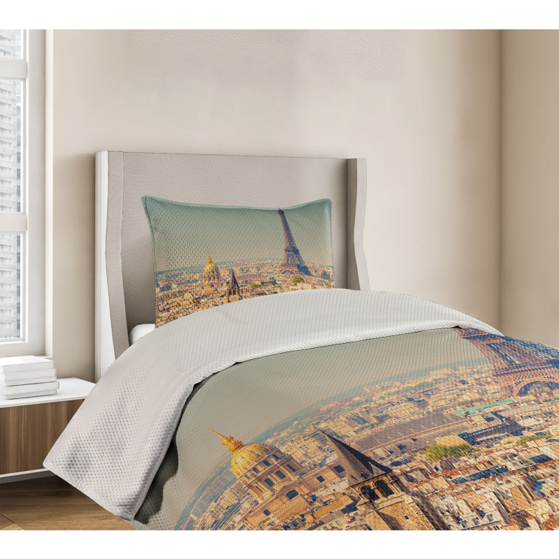 Cityscape of Paris Bedspread Set