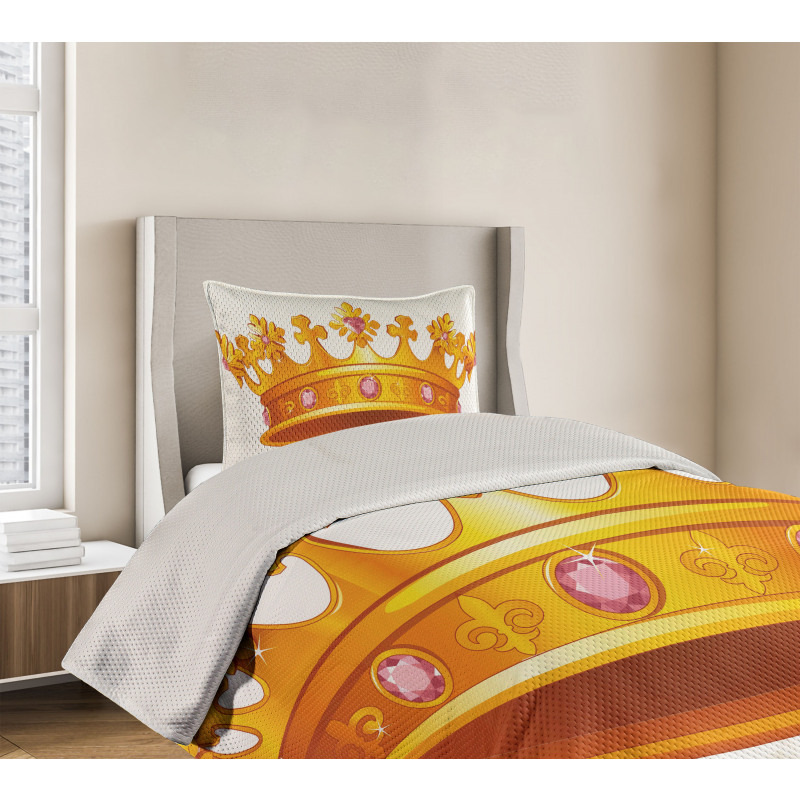 Crown Tiara with Gems Bedspread Set