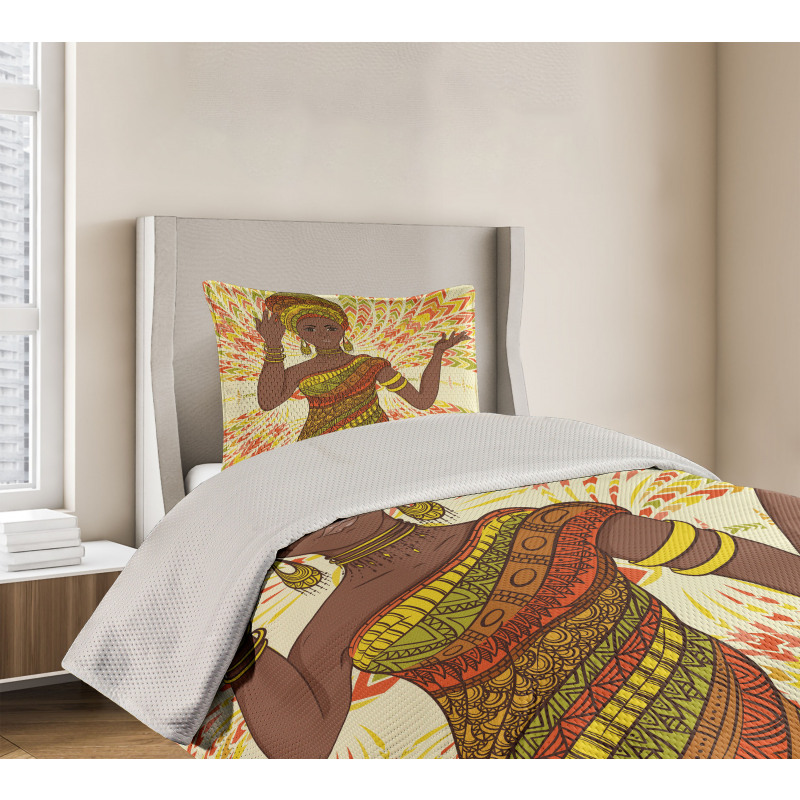 Dancing Woman Bedspread Set