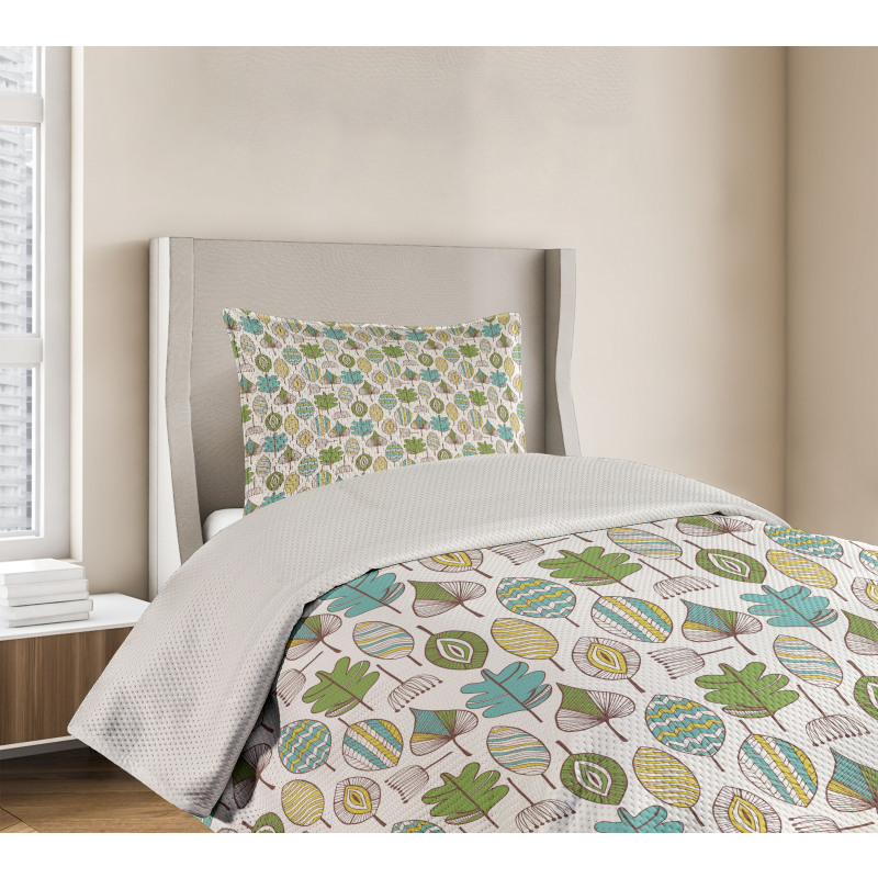 Doodle Dandelions Boho Bedspread Set