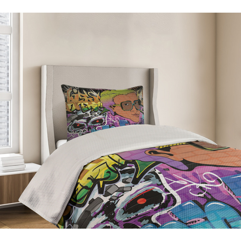 Hip Hop Design Bedspread Set