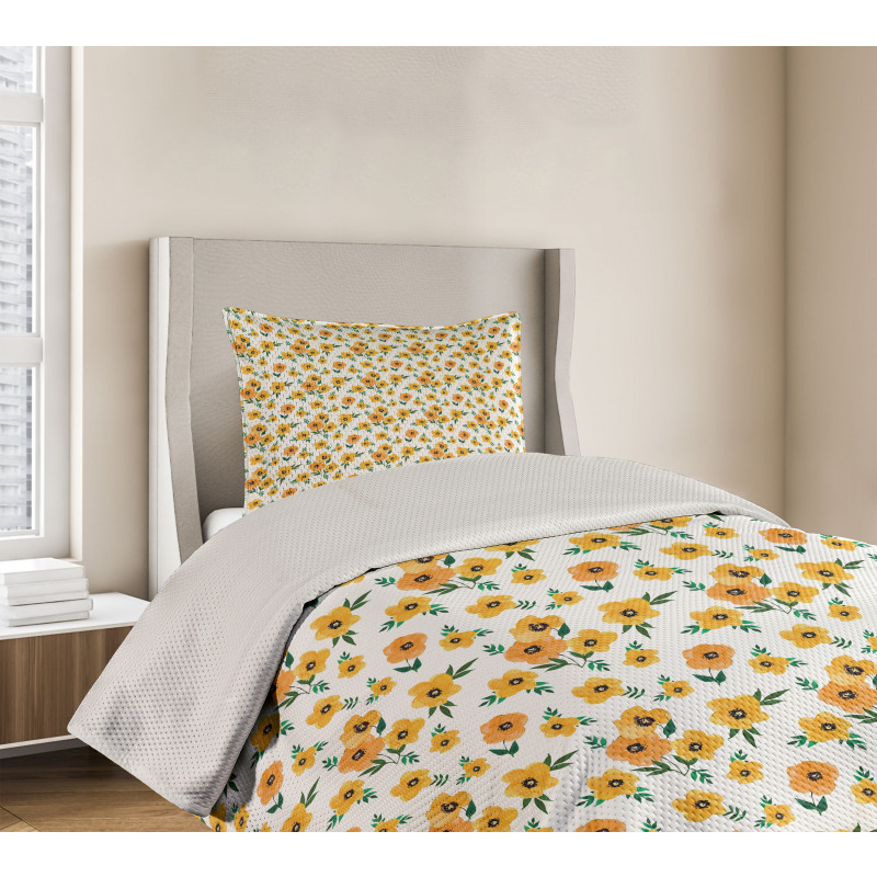 Floral Romantic Print Bedspread Set