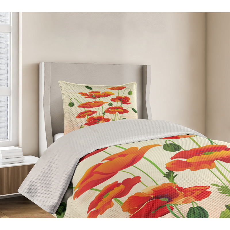 Flower Bouquet Arrangement Bedspread Set