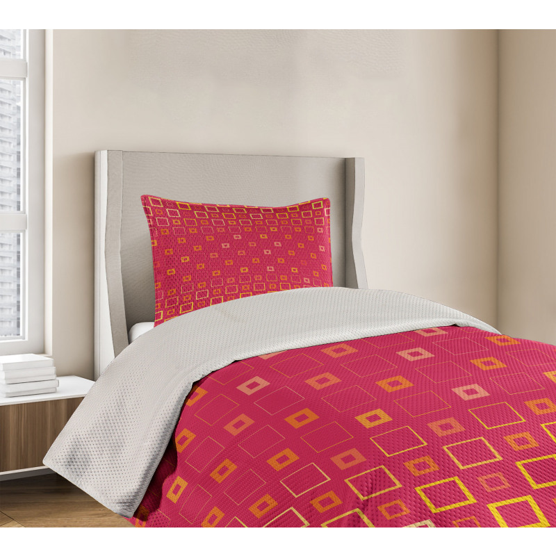 Thin Bold Squares Bedspread Set