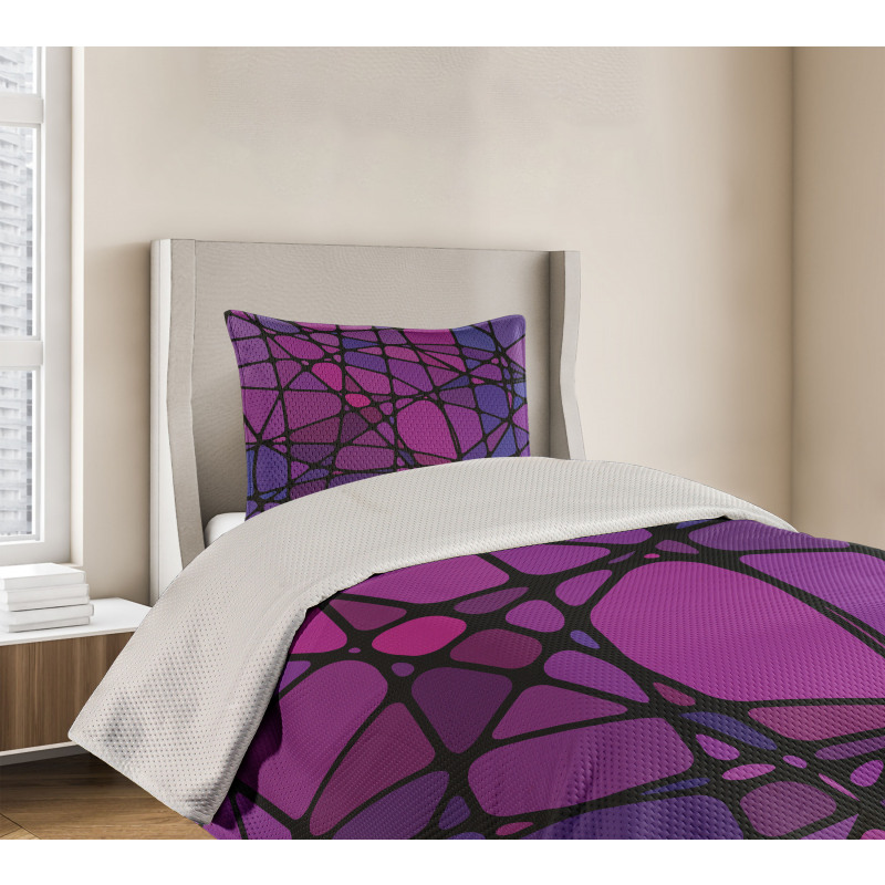 Amorphous Shapes Tile Bedspread Set