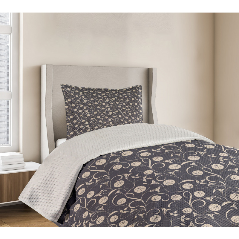 Abstract Foliage Swirls Bedspread Set