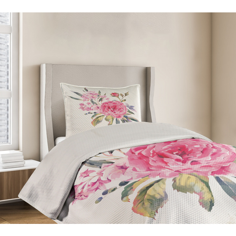 Romantic Roses Bouquet Bedspread Set