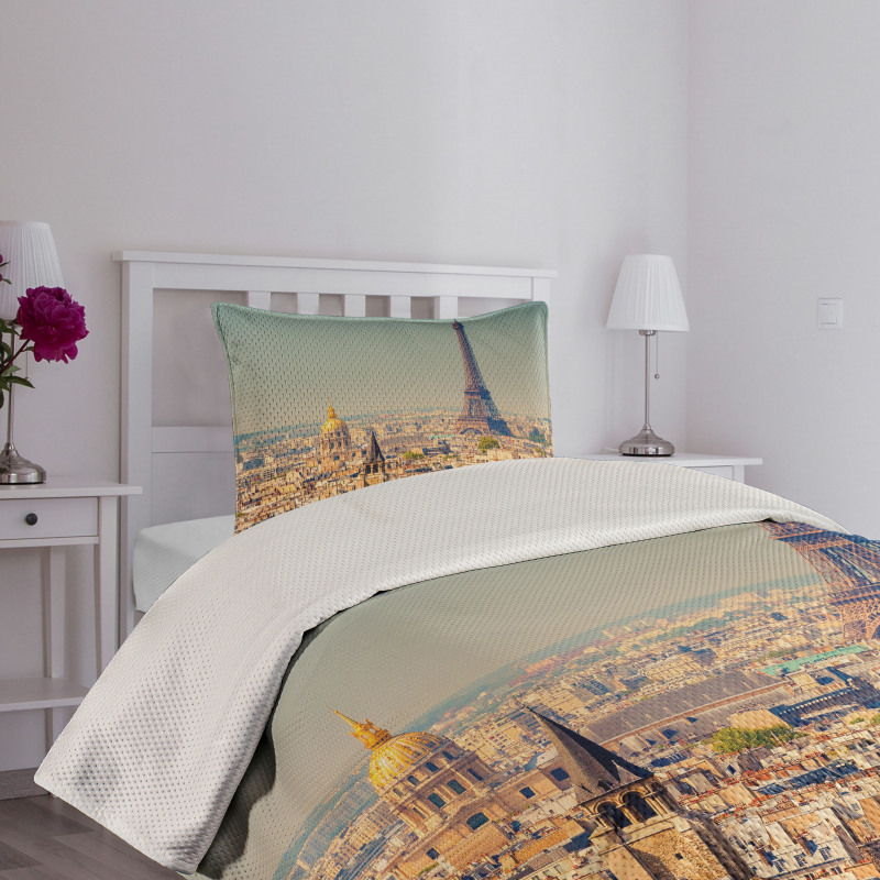 Cityscape of Paris Bedspread Set
