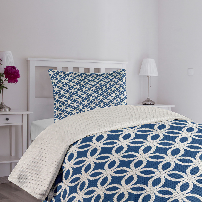 Marine Life Woven Ropes Bedspread Set