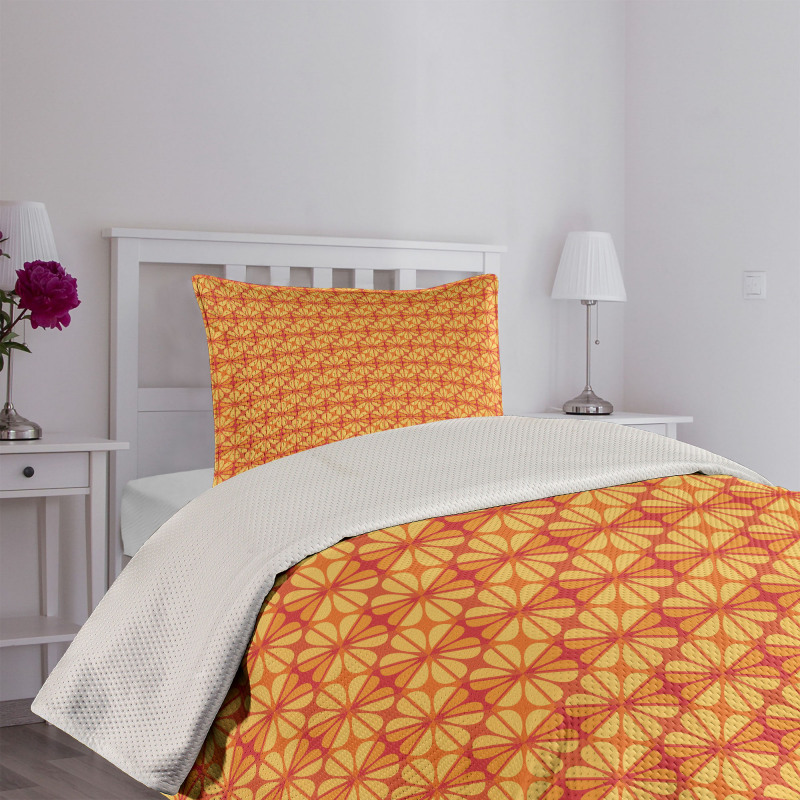 Floral Modern Mosaic Bedspread Set