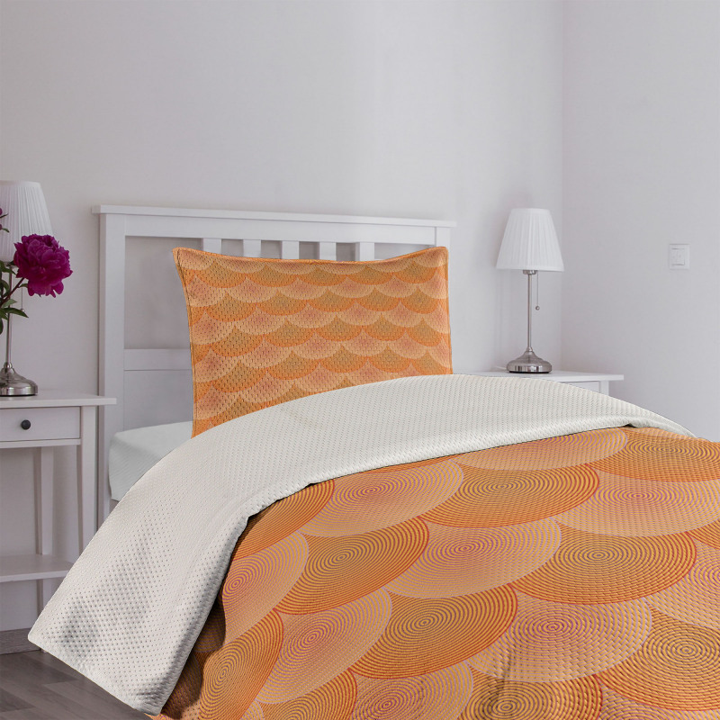 Optic Circles Graphic Bedspread Set