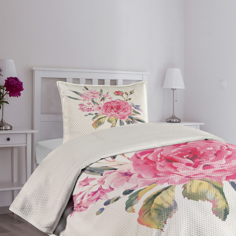Romantic Roses Bouquet Bedspread Set