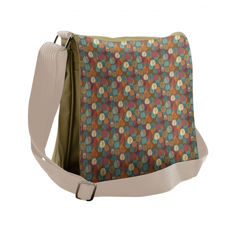 Colorful Round Leafs Messenger Bag