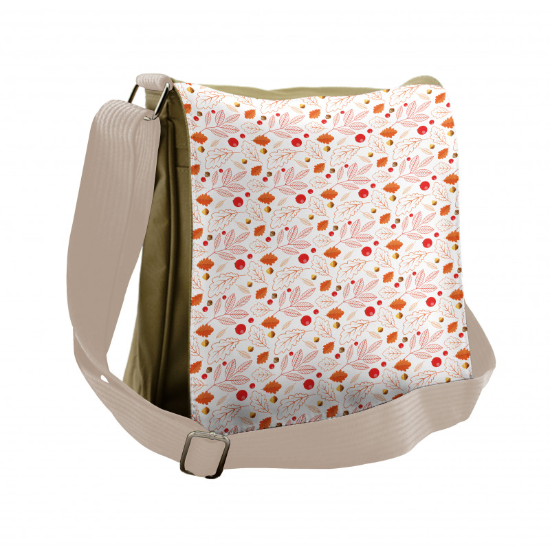 Seasonal Forest Flora Messenger Bag