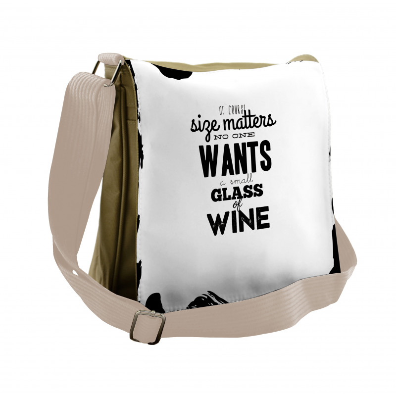 Funny Drinking Words Wine Messenger Bag