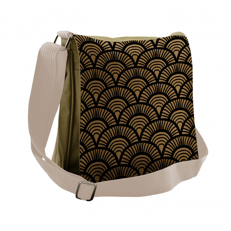 Retro Art Deco Seashells Messenger Bag