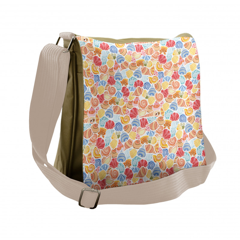 Colorful Sea Life Shells Messenger Bag